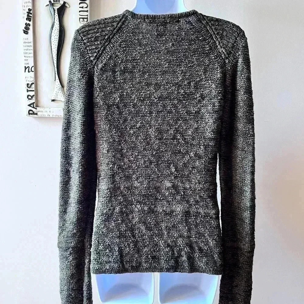 Jamison For Scoop NYC Green Marled Studded Zip Up Cardigan Sweater Size S - Picture 8 of 14